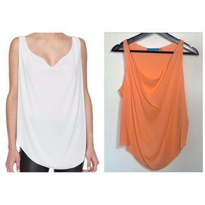 NEW Alice + Olivia Peach Silk Sleeveless Blouse